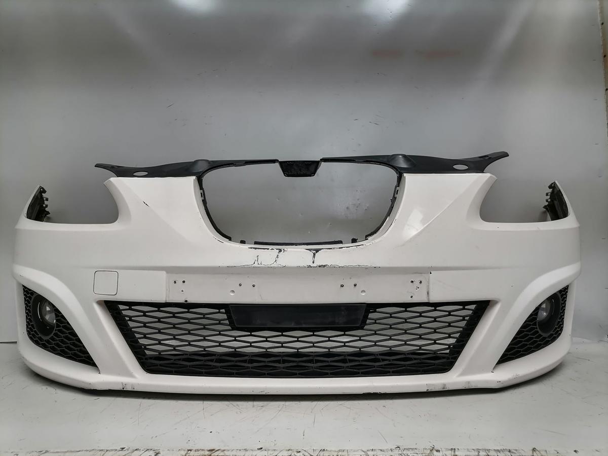 Seat Leon 1P original Sto&szlig;stange Stossf&auml;nger vorn LB9A Candyweiss Bj.2010